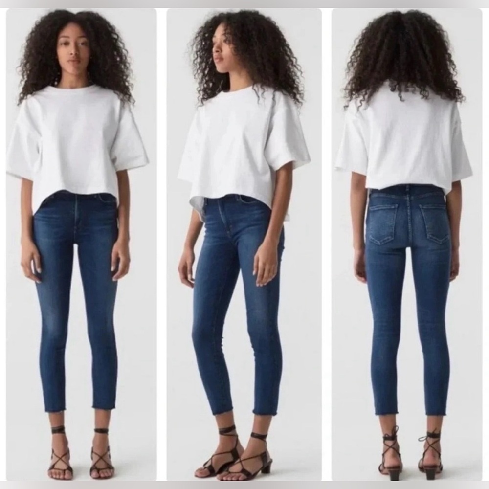 Agolde Sophie Crop Raw Hem Size 27 EUC